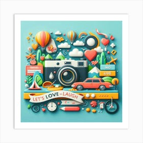 Let's Love Laugh Art Print