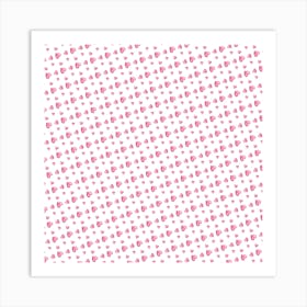 Pink Polka Dots Art Print