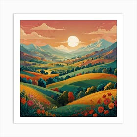 Landscape Painting 3 Art Print