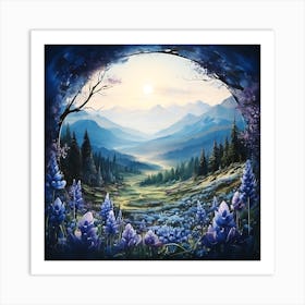 Larkspur Art Print