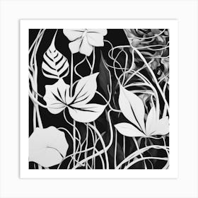 Black and White Abstract Art 12 Art Print