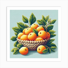 Apricots In A Basket Art Print