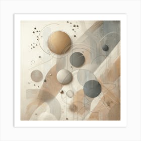 Neutral Abstract Painting Art Print