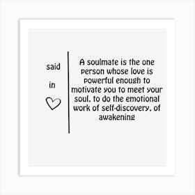 Love and soulmate Art Print