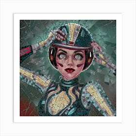 Robot Girl 3 Art Print