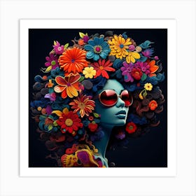 Maraclemente 3d 3d Black Hippie Woman Cartoonish Vibrant Colors 6bfbe64b A07c 4829 9df0 0423d59b8fc2 Art Print