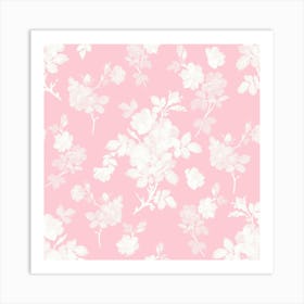 Pink and White Roses Art Print