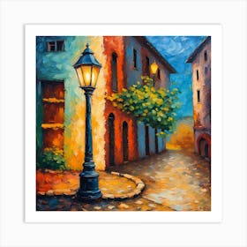 Old Street Lamp Art Print