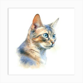 Mandalay Cat Portrait 3 Art Print