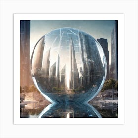 Futuristic Cityscape 90 Art Print