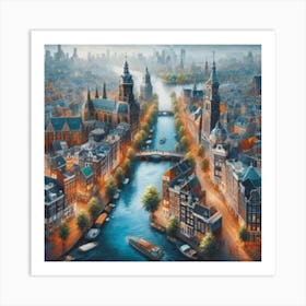 Amsterdam Cityscape 2 Art Print