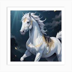 White Horse Art Print