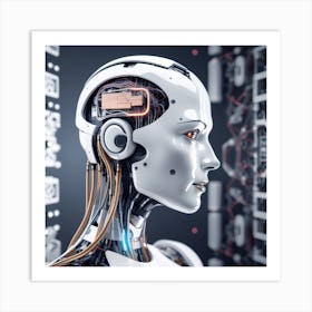 Portrait Of A Robot 28 Art Print