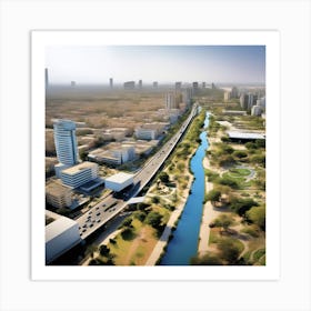 Aerial View Of A City 1 Art Print