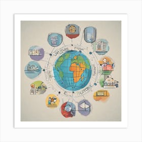 Illustration Of The World 1 Art Print