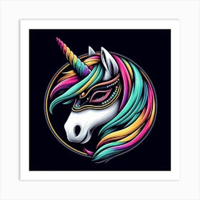 Unicorn Mascot Art Print