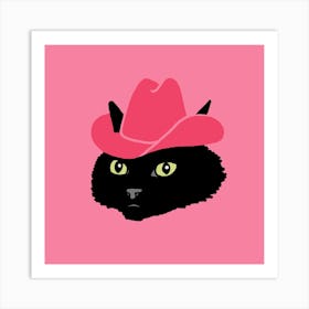 Marcy The Cute Cowgirl Cat Art Print