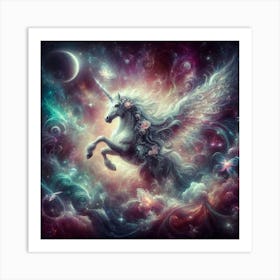 Unicorn In The Sky 2 Art Print