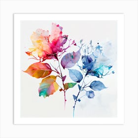 Watercolor Flower Abstract 26 Art Print