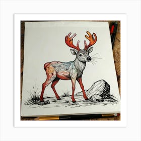 Deer! 49 Art Print