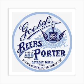 Goebel Beer Art Print