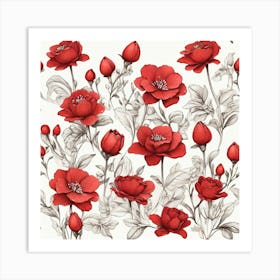 Red Roses 7 Art Print