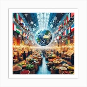 Global Food Market Art Print