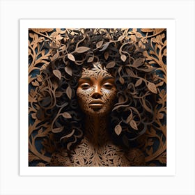 Portrait Of A Black Woman Art Print