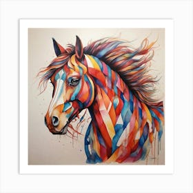 Colorful Horse 2 Art Print