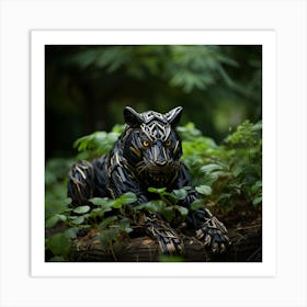 Carbon-Fiber Tiger Art Print