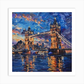 London Tower Bridge At Sunset Art Print