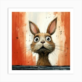 Rabbit With Big Eyes Art Print