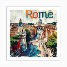 PostCard Artwork Rome Art Print