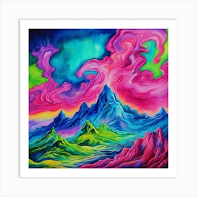 Melting Mountains Art Print