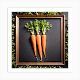 Carrots In A Frame 26 Art Print