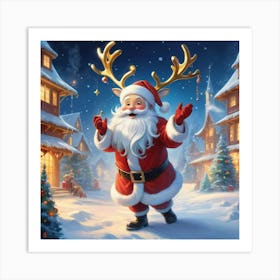 Albedobase Xl A Vibrant And Dynamic Portrayal Of Santa Claus B 3 (4) Art Print