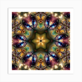 Butterfly Mandala 3 Art Print