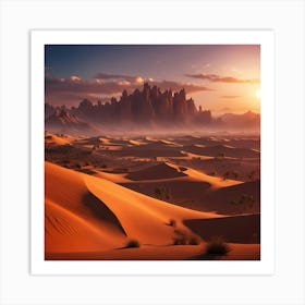 Desert Landscape Art Print