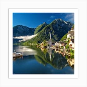 Town In The Mountains Art Print