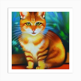 Orange Tabby Cat Art Print