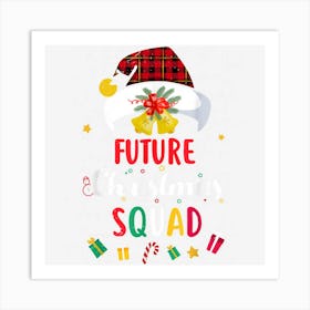 Future Christmas Squad Santa Hat Nurse Matching Art Print