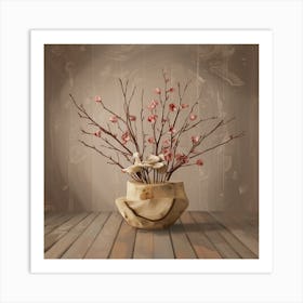 Flower Bouquet In A Vase 2 Art Print