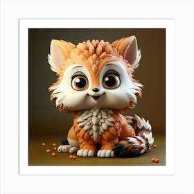 Cute Fox 129 Art Print