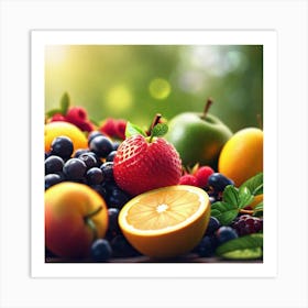 Fruit And Vegetables Art Print