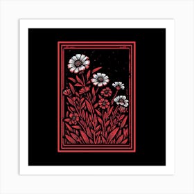 Flowers In A Frame 2 Art Print