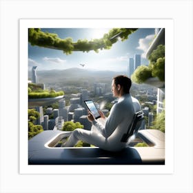 Futuristic Cityscape 209 Art Print