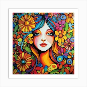 Flower Girl 16 Art Print