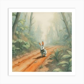 Rabbit In The Woods 2 Art Print