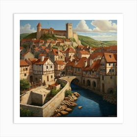 Medieval Town 1 Art Print