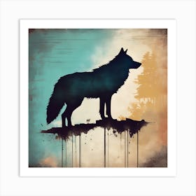 Wolf In The Woods Art Print